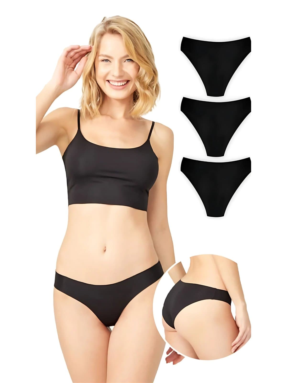 Siyah Günlük Premium Külot 3'LÜ SET — Görsel 1